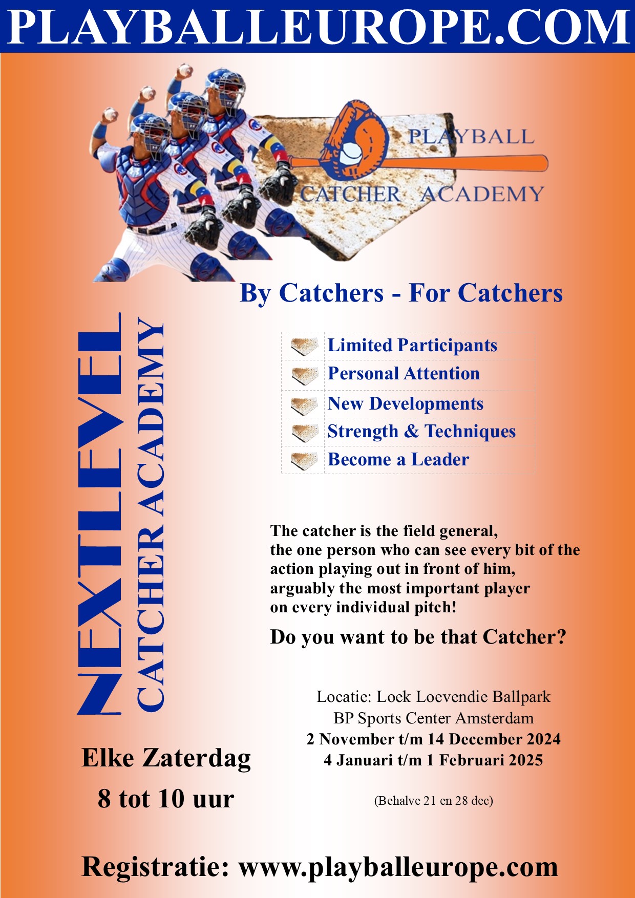 playball catcher academy 24 25